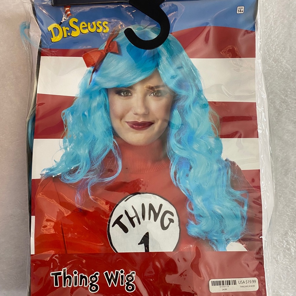 Blue wig